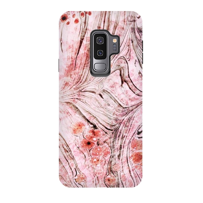 Galaxy S9 plus StrongFit Brushed dust pink marble paper by Oana 