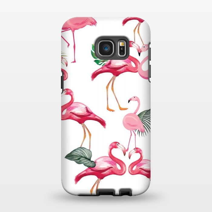 Galaxy S7 EDGE StrongFit Flamingos Love Pattern by Bledi