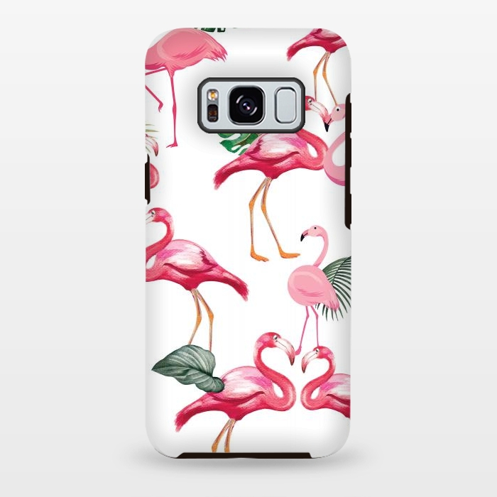 Galaxy S8 plus StrongFit Flamingos Love Pattern by Bledi