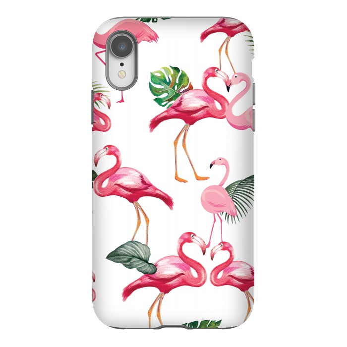 iPhone Xr StrongFit Flamingos Love Pattern by Bledi