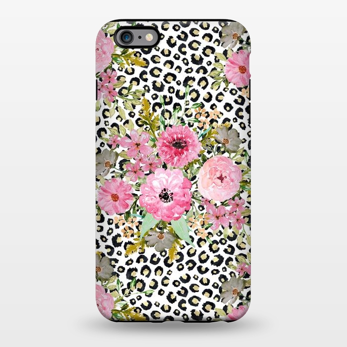 iPhone 6/6s plus StrongFit Elegant leopard print and floral design  by InovArts