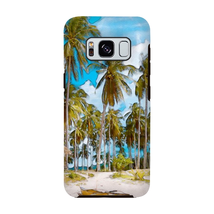 Galaxy S8 StrongFit Coconut Tree Beach by Creativeaxle