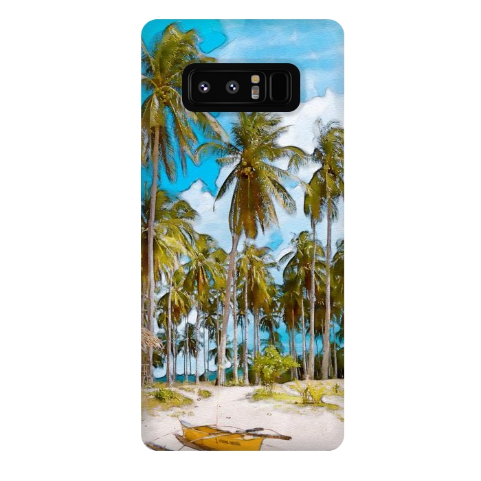 Galaxy Note 8 StrongFit Coconut Tree Beach by Creativeaxle