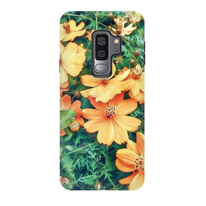 Galaxy S9 plus StrongFit Floral Garden by Creativeaxle