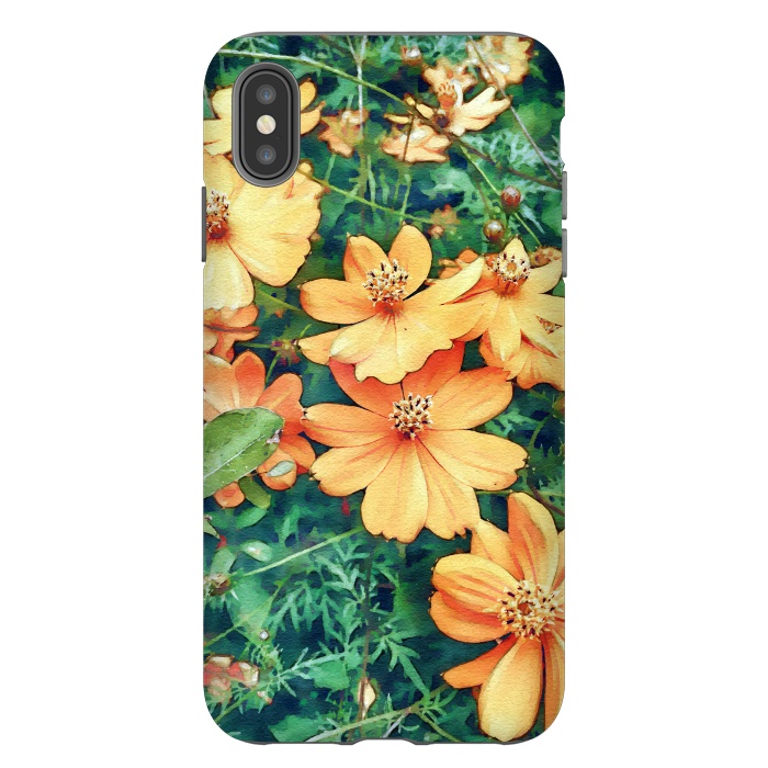 iPhone Xs Max StrongFit Floral Garden by Creativeaxle