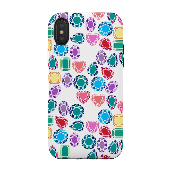 iPhone Xs / X StrongFit Colorful Gemstones by Karolina