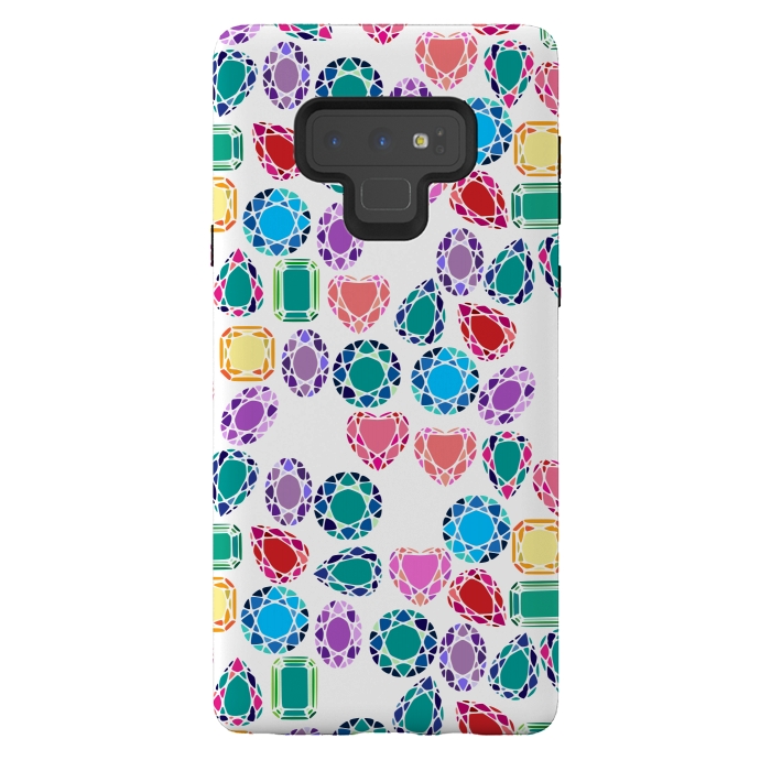 Galaxy Note 9 StrongFit Colorful Gemstones by Karolina