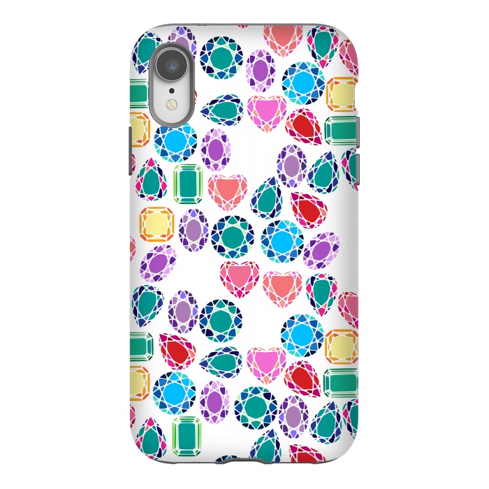 iPhone Xr StrongFit Colorful Gemstones by Karolina