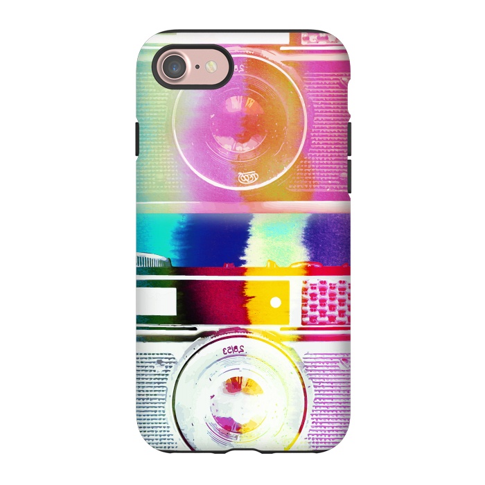 iPhone 7 StrongFit Colorful vintage cameras by Oana 