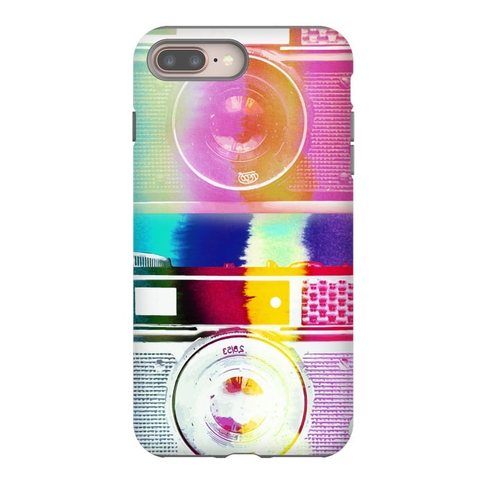 iPhone 7 plus StrongFit Colorful vintage cameras by Oana 