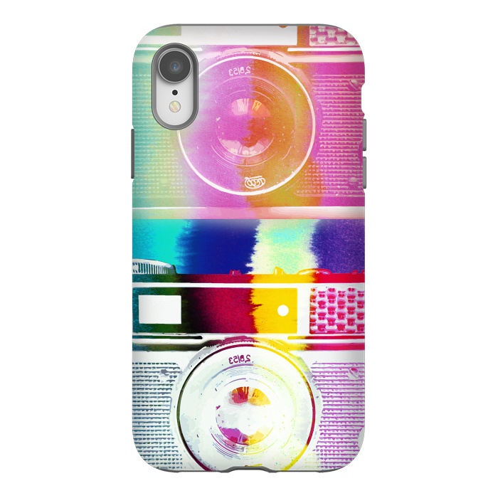 iPhone Xr StrongFit Colorful vintage cameras by Oana 