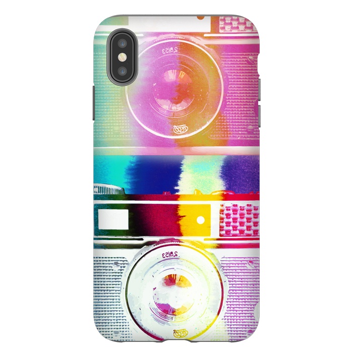 iPhone Xs Max StrongFit Colorful vintage cameras by Oana 