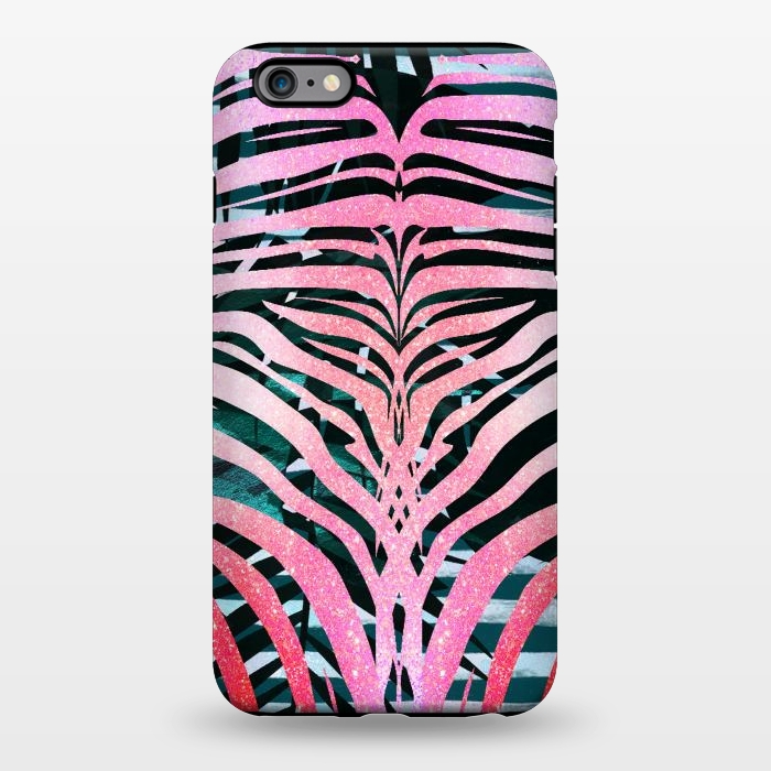 iPhone 6/6s plus StrongFit Pink sparkle zebra stripes by Oana 