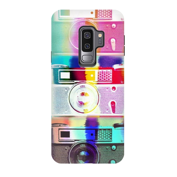 Galaxy S9 plus StrongFit Vintage cameras watercolor illustration by Oana 