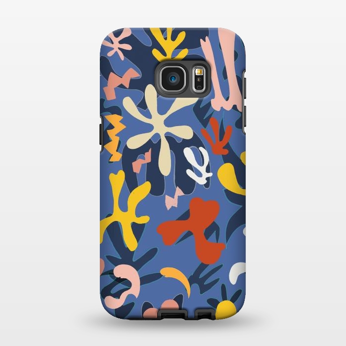 Galaxy S7 EDGE StrongFit Colorful Matisse inspired colorful pattern by Oana 