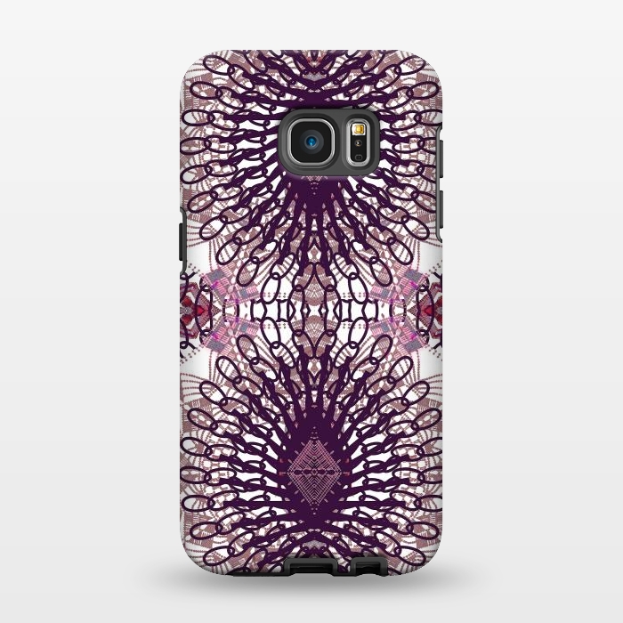 Galaxy S7 EDGE StrongFit Ethnic lace and embroidery mandalas by Oana 