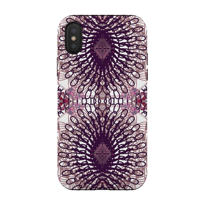 iPhone Xs / X StrongFit Ethnic lace and embroidery mandalas by Oana 