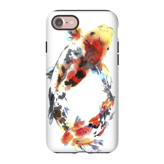 iPhone 7 StrongFit Koi fish. Watercolor design by Elena Terzi