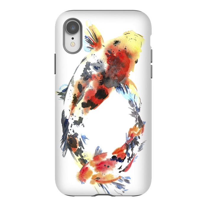 iPhone Xr StrongFit Koi fish. Watercolor design by Elena Terzi
