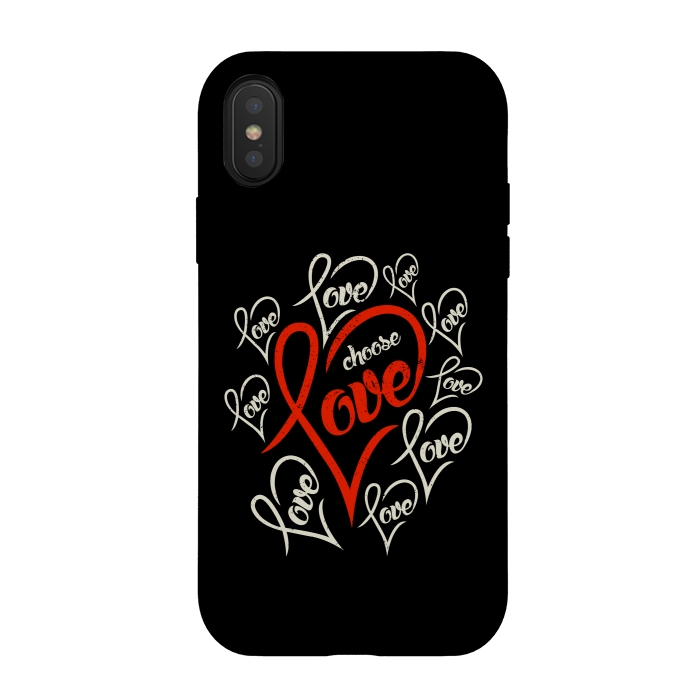 iPhone Xs / X StrongFit choose love by TMSarts