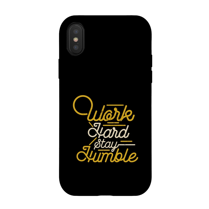 iPhone Xs / X StrongFit work hard stay humble  by TMSarts