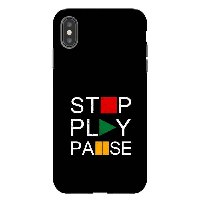 iPhone Xs Max StrongFit stop play pause by TMSarts