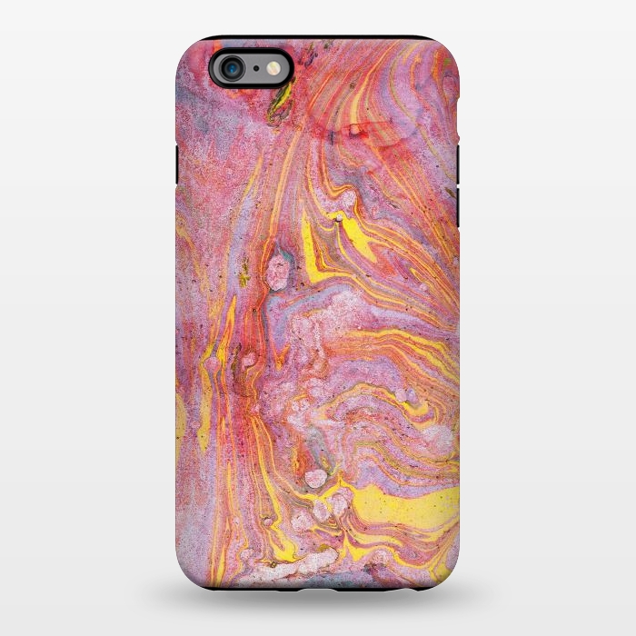 iPhone 6/6s plus StrongFit Pink yellow painted mable  by Oana 
