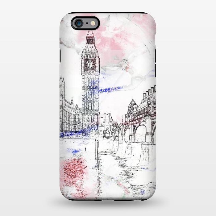 iPhone 6/6s plus StrongFit London's Big Ben line art travel sketch by Oana 