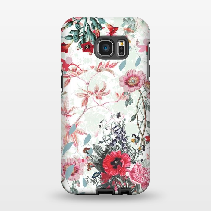 Galaxy S7 EDGE StrongFit Pastel romantic botanical illustration by Oana 