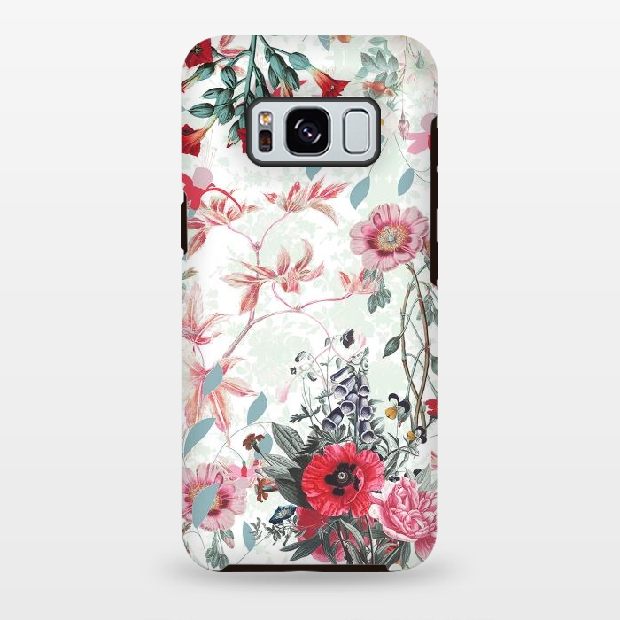 Galaxy S8 plus StrongFit Pastel romantic botanical illustration by Oana 