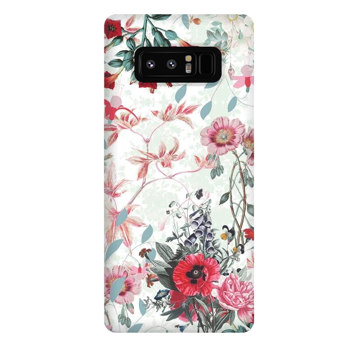 Galaxy Note 8 StrongFit Pastel romantic botanical illustration by Oana 