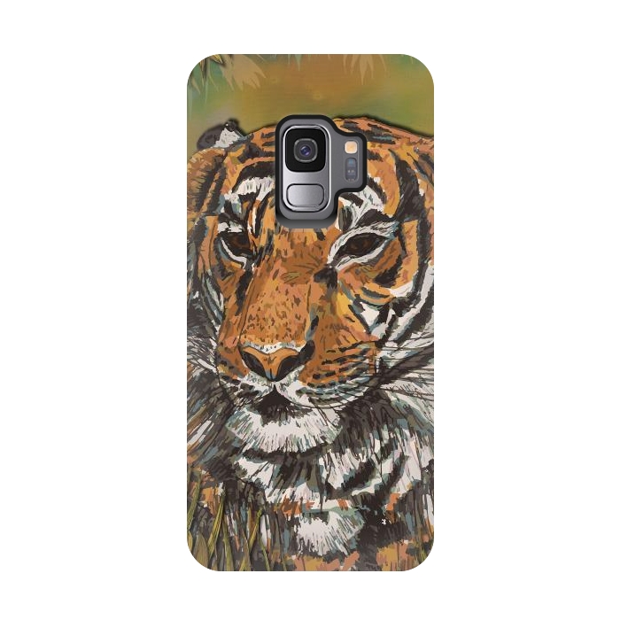 Galaxy S9 StrongFit Tiger by Lotti Brown