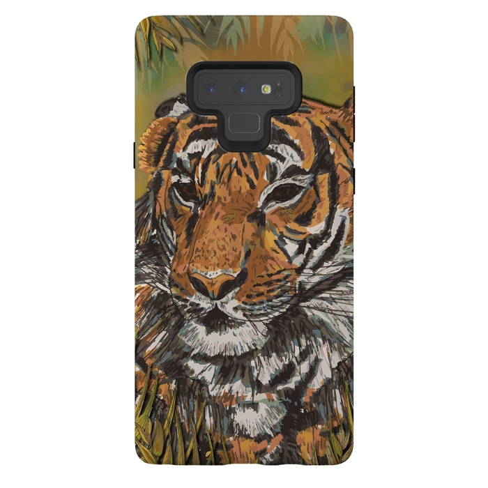 Galaxy Note 9 StrongFit Tiger by Lotti Brown