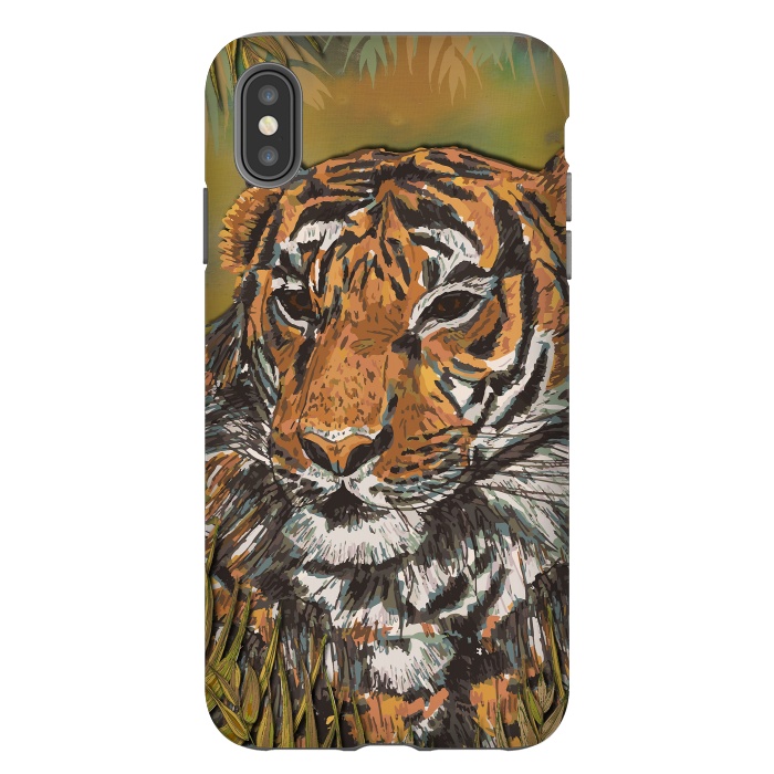 iPhone Xs Max StrongFit Tiger by Lotti Brown