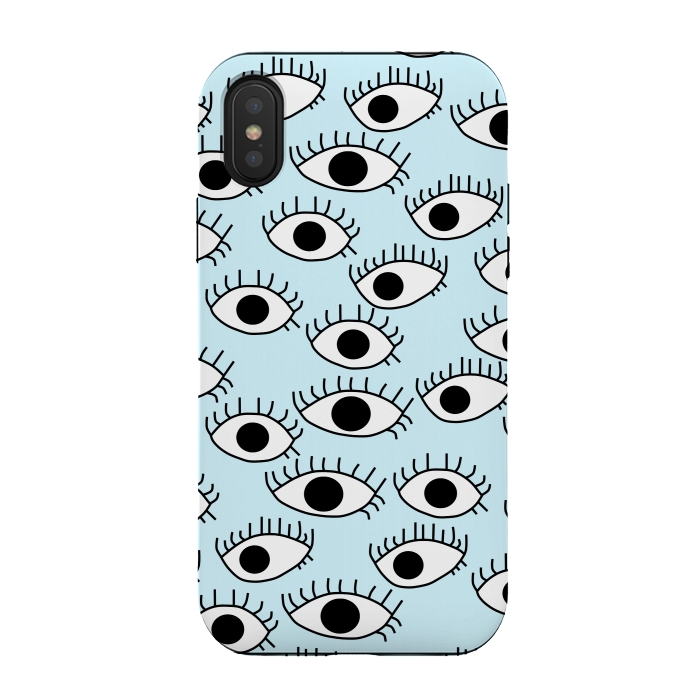 iPhone Xs / X StrongFit Cute and Creepy Eyes by Karolina