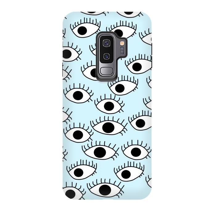 Galaxy S9 plus StrongFit Cute and Creepy Eyes by Karolina
