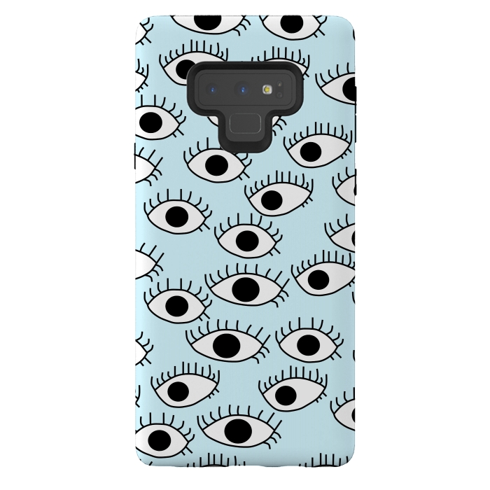 Galaxy Note 9 StrongFit Cute and Creepy Eyes by Karolina