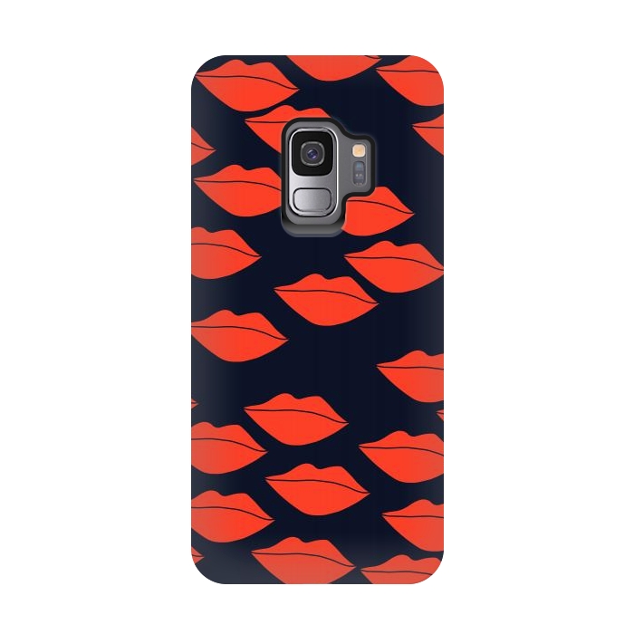 Galaxy S9 StrongFit Red Lips by Karolina