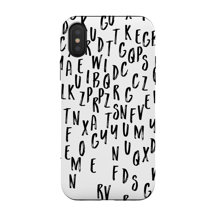 iPhone Xs / X StrongFit Alphabet Letters by Karolina