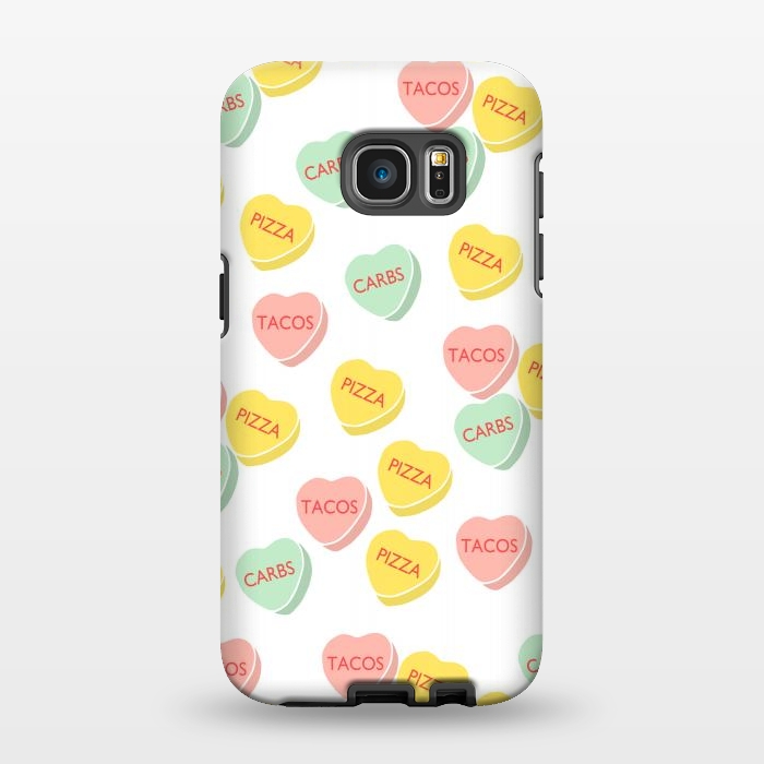 Galaxy S7 EDGE StrongFit Funny Conversation Hearts by Karolina