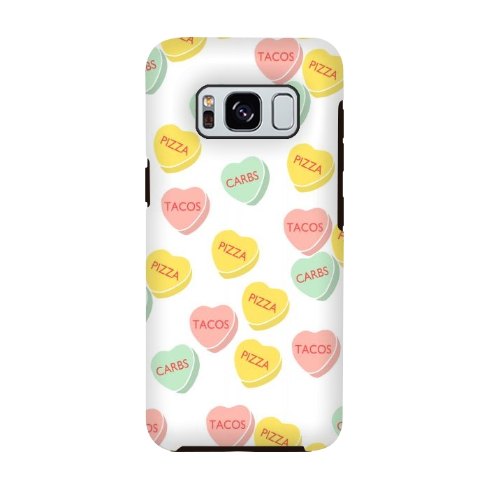 Galaxy S8 StrongFit Funny Conversation Hearts by Karolina