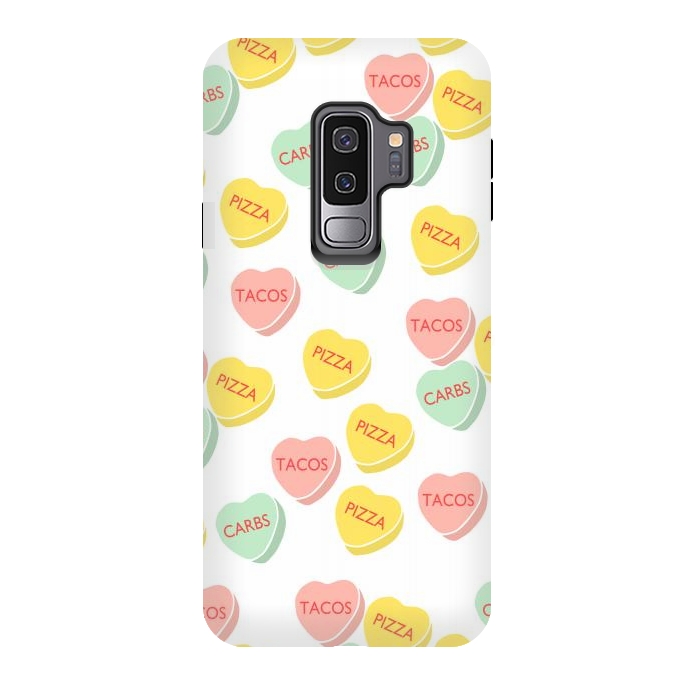 Galaxy S9 plus StrongFit Funny Conversation Hearts by Karolina