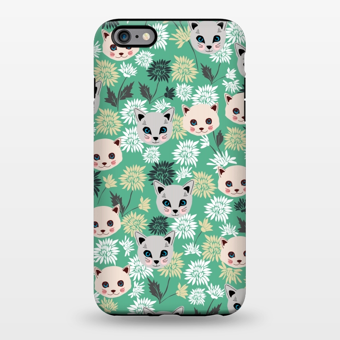iPhone 6/6s plus StrongFit Cute Cats and Flowers by Karolina