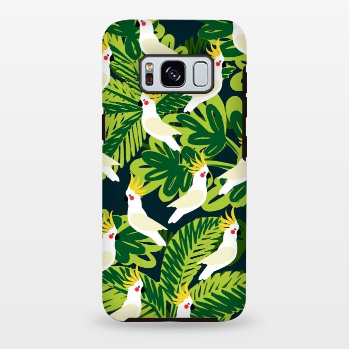 Galaxy S8 plus StrongFit Tropical Parrots by Karolina