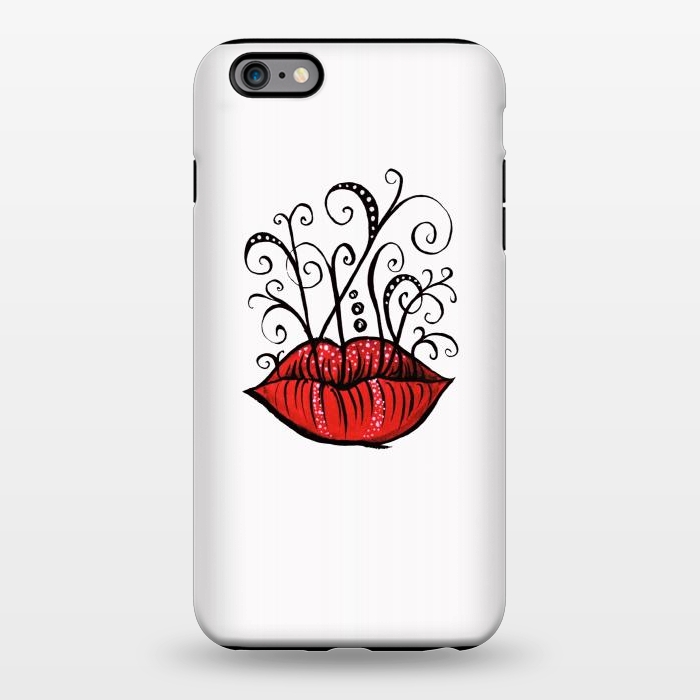 iPhone 6/6s plus StrongFit Weird Lips Ink Drawing Tattoo Style by Boriana Giormova