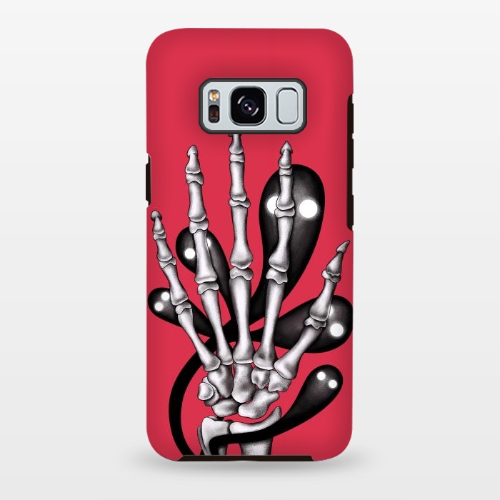 Galaxy S8 plus StrongFit Skeleton Hand With Creepy Ghosts Gothic by Boriana Giormova