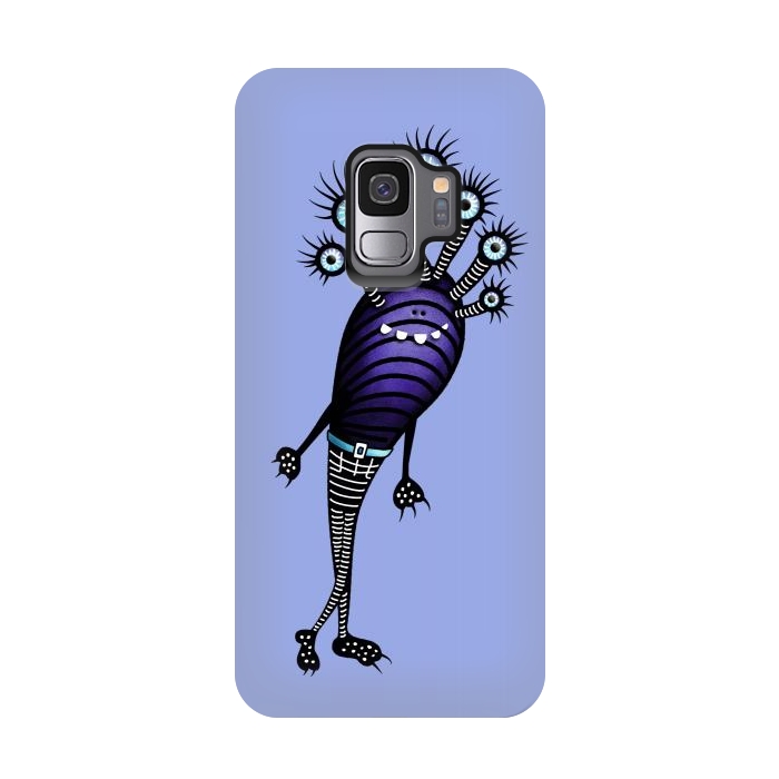 Galaxy S9 StrongFit Funny Monster Cartoon Creature Dressed Up by Boriana Giormova