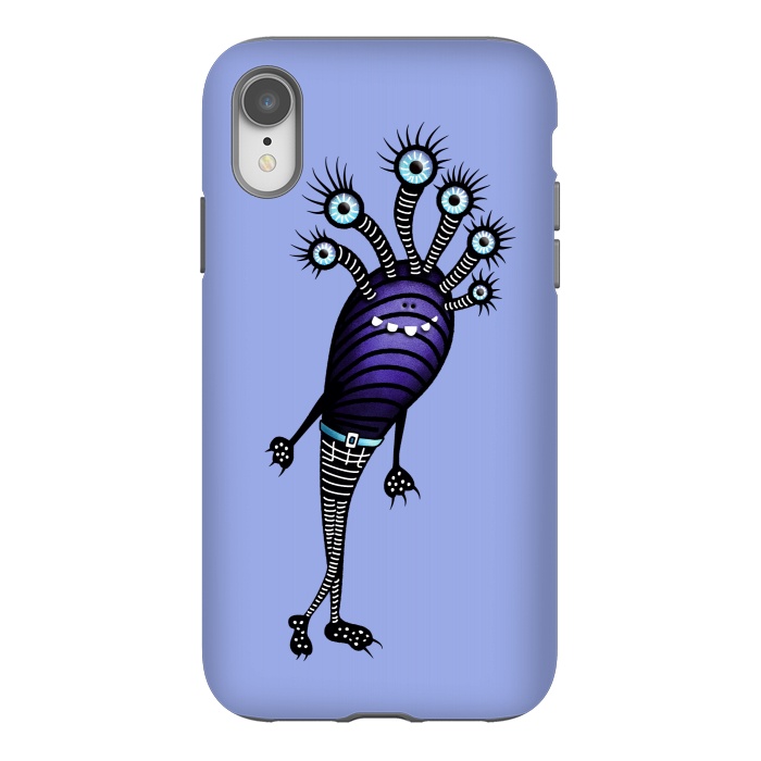 iPhone Xr StrongFit Funny Monster Cartoon Creature Dressed Up by Boriana Giormova