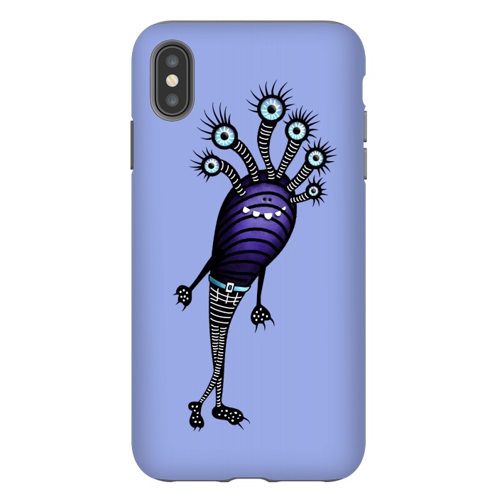 iPhone Xs Max StrongFit Funny Monster Cartoon Creature Dressed Up by Boriana Giormova