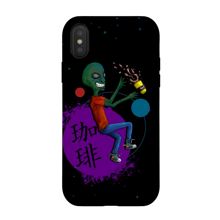 iPhone Xs / X StrongFit Galactic Soy Latte by Gringoface Designs